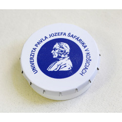 Cukríky mätové v okrúhlom kovovom obale